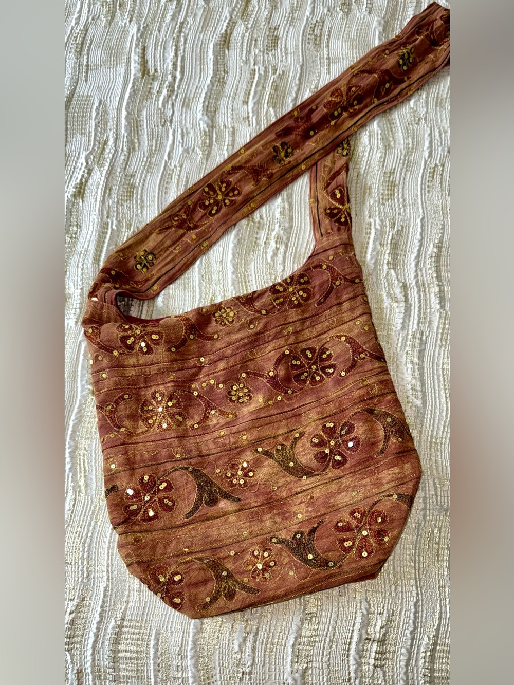 Boho Embroidered Cross Body Bag - Picture 4 of 8